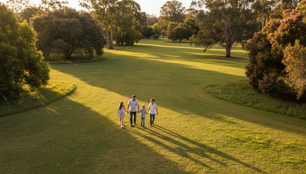 Box Hill aerial family portraits natural setting: capture your story
