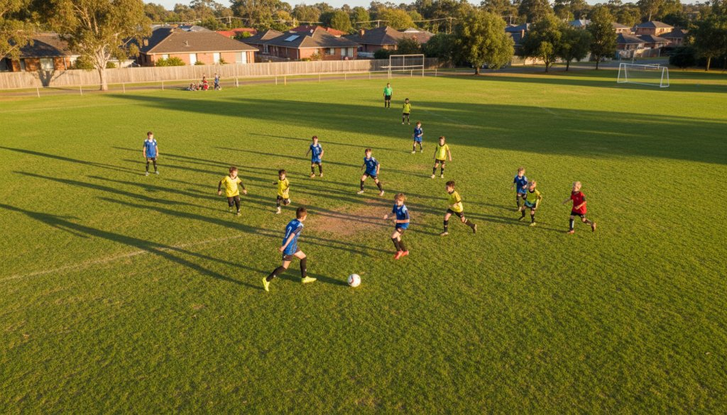 Box Hill youth soccer aerial photography: Epic captures