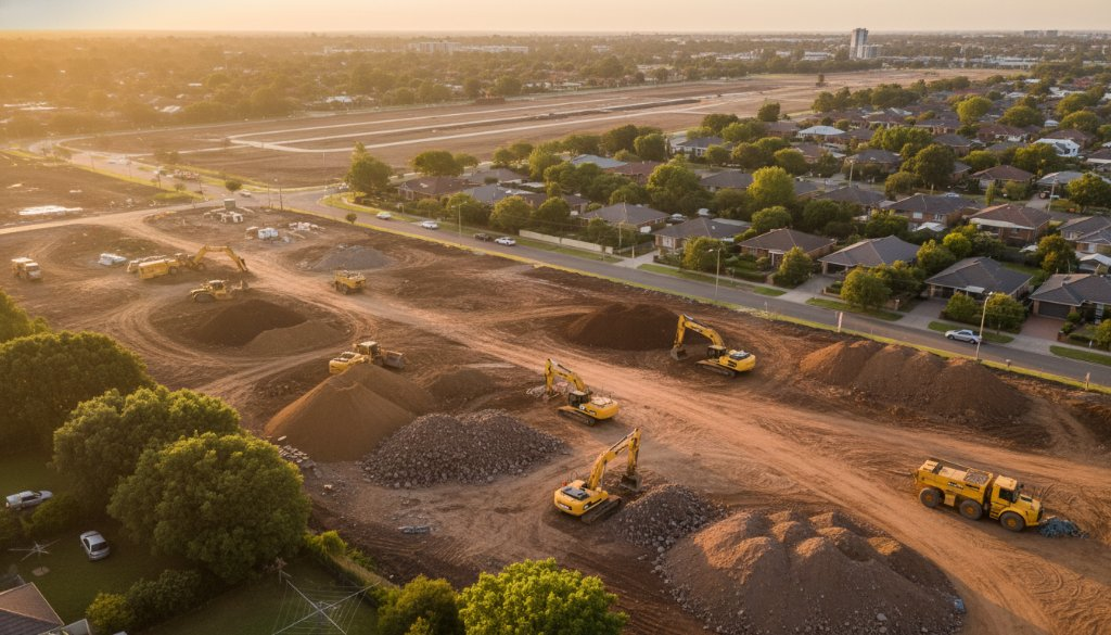 Cheltenham Property Development Aerial Mapping for SRL East Volumetric Analysis