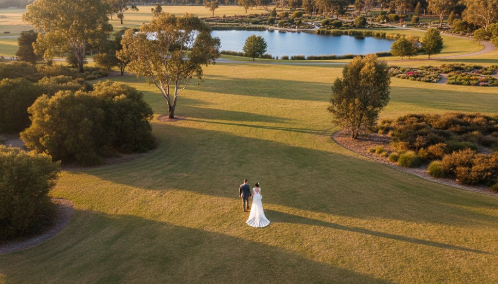Cranbourne Wedding Drone Photos Capturing Love: SkyShots Magic
