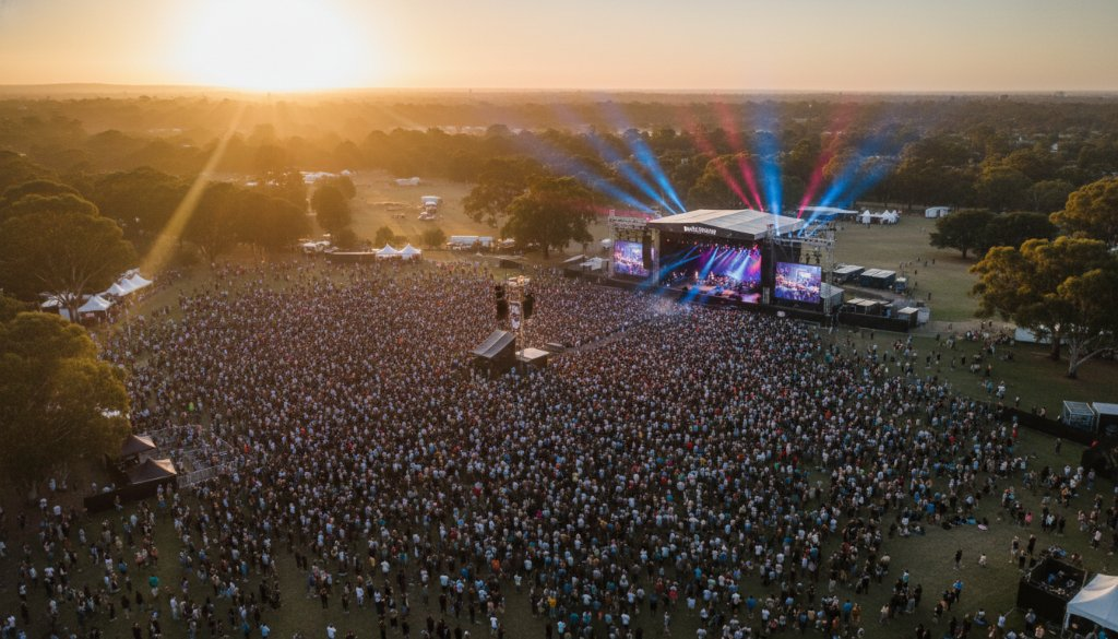 Doncaster concert drone photography services: epic show views