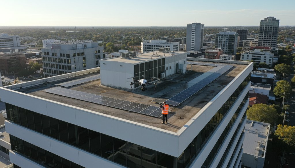 Precision drone inspection Box Hill commercial properties: SkyShots