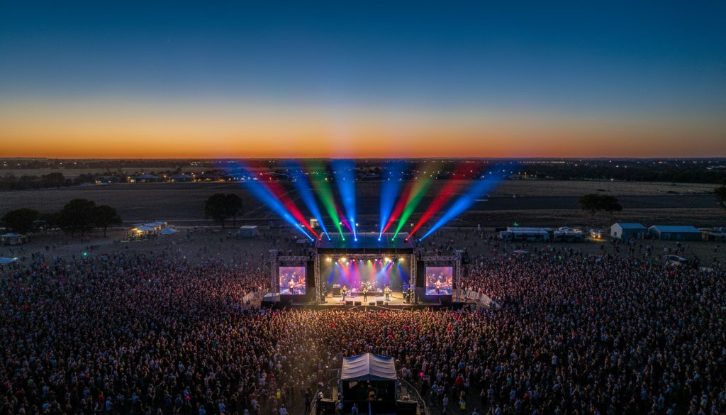 Rockbank Concert Aerial Photography Stunning Crowd Shots
