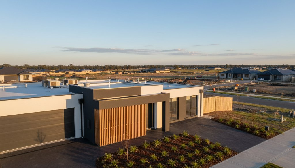 Rockbank modern architectural drone photography revealed