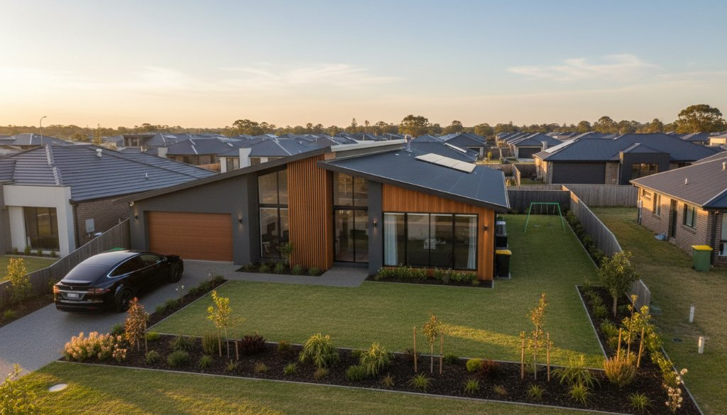 Tarneit architectural drone photography for modern homes