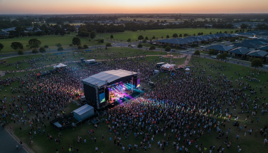 Tarneit concert aerial photography unforgettable moments captured