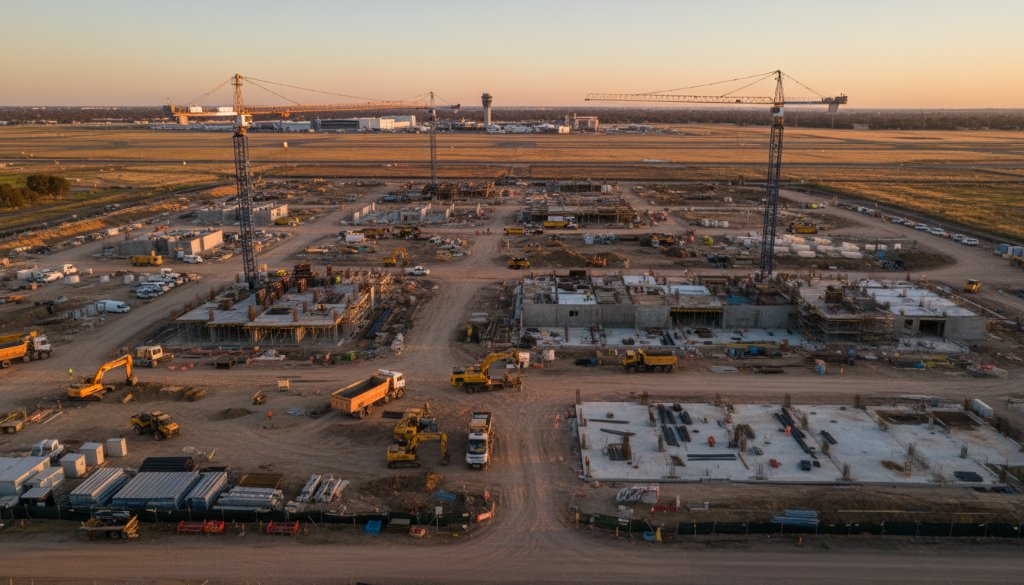 Tullamarine commercial aerial photography for development success