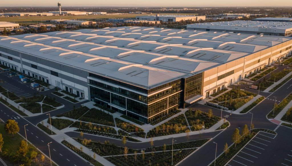 Tullamarine commercial architecture drone photography: elevating design