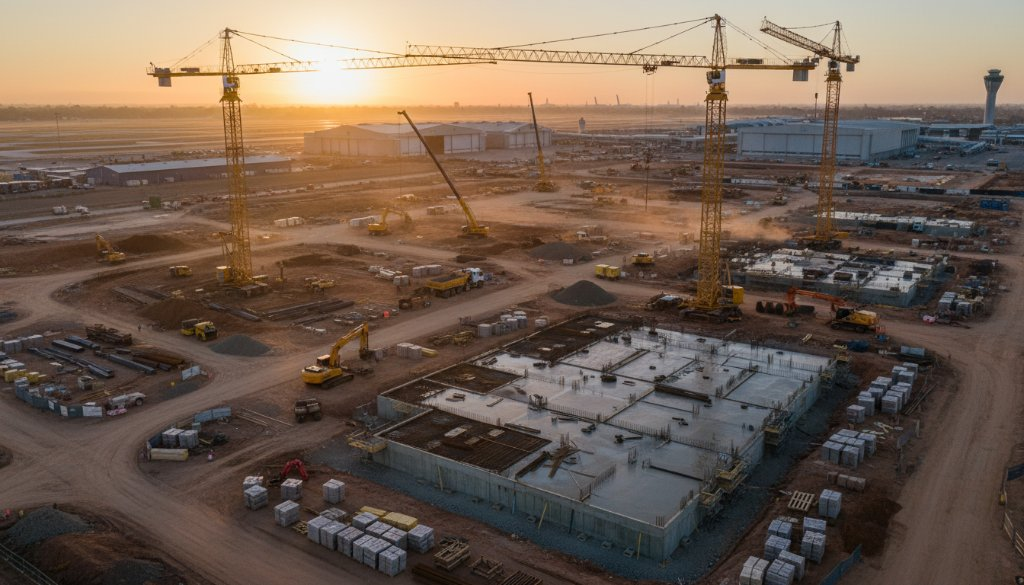 Tullamarine drone construction progress monitoring: Sky-high Insights