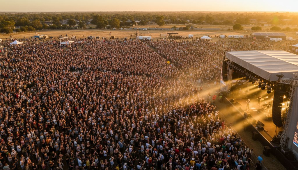 Tullamarine live concert drone photography: Epic Moments