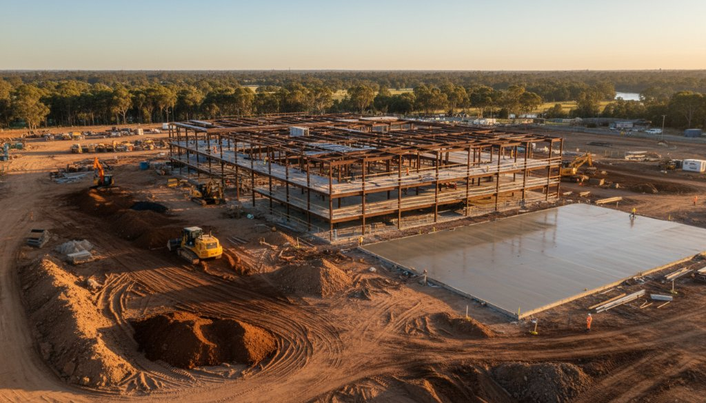 Werribee construction site drone progress updates: See Your Project Fly