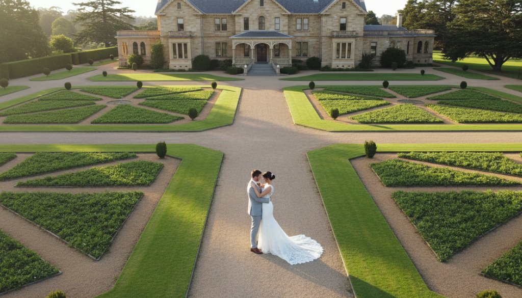 Werribee Mansion elevated wedding photography capturing love stories