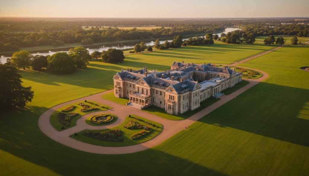 Werribee Park Mansion drone photography unique angles: Unveiling Grandeur